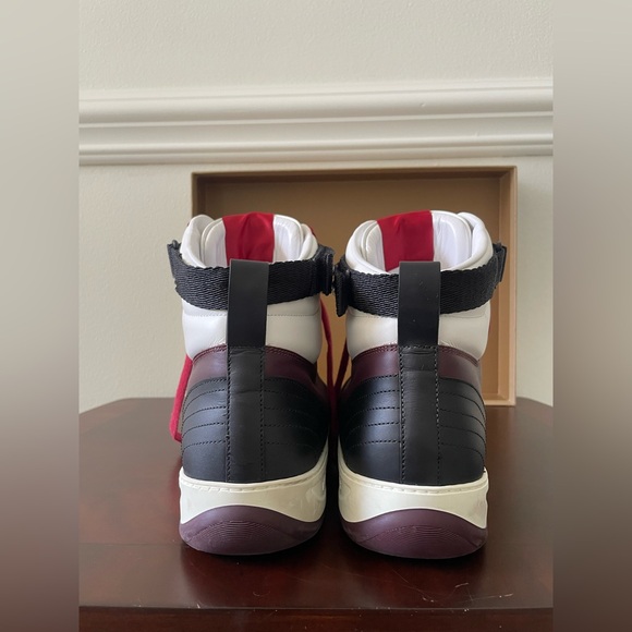 Burberry Multicolor Leather and Suede Dennis High Top Sneaker - Picture 8 of 13